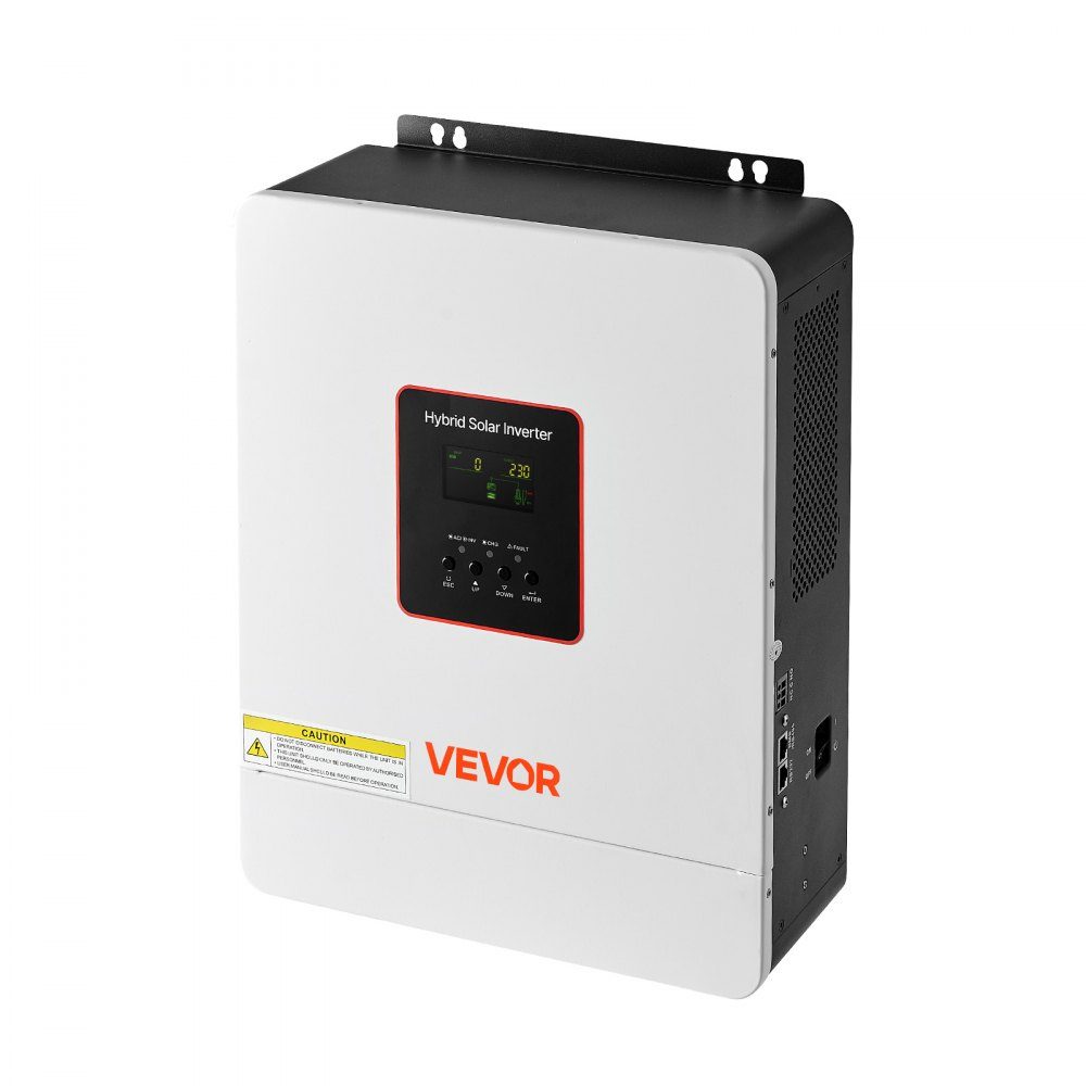 Hybrid inverter 4000 W, 24V DC to 230V AC, with integrated 120A MPPT solar charge controller, WiFi module, single-phase, for off-grid lead-acid/lithium batteries
