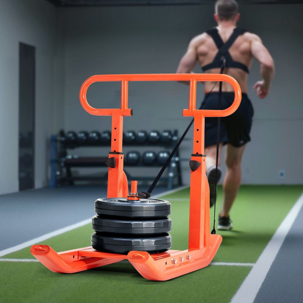 Luge de musculation luge de musculation pour améliorer la vitesse lors des exercices sportifs, appareil de fitness avec poignée, plaques de musculation compatibles mit 25/51 mm