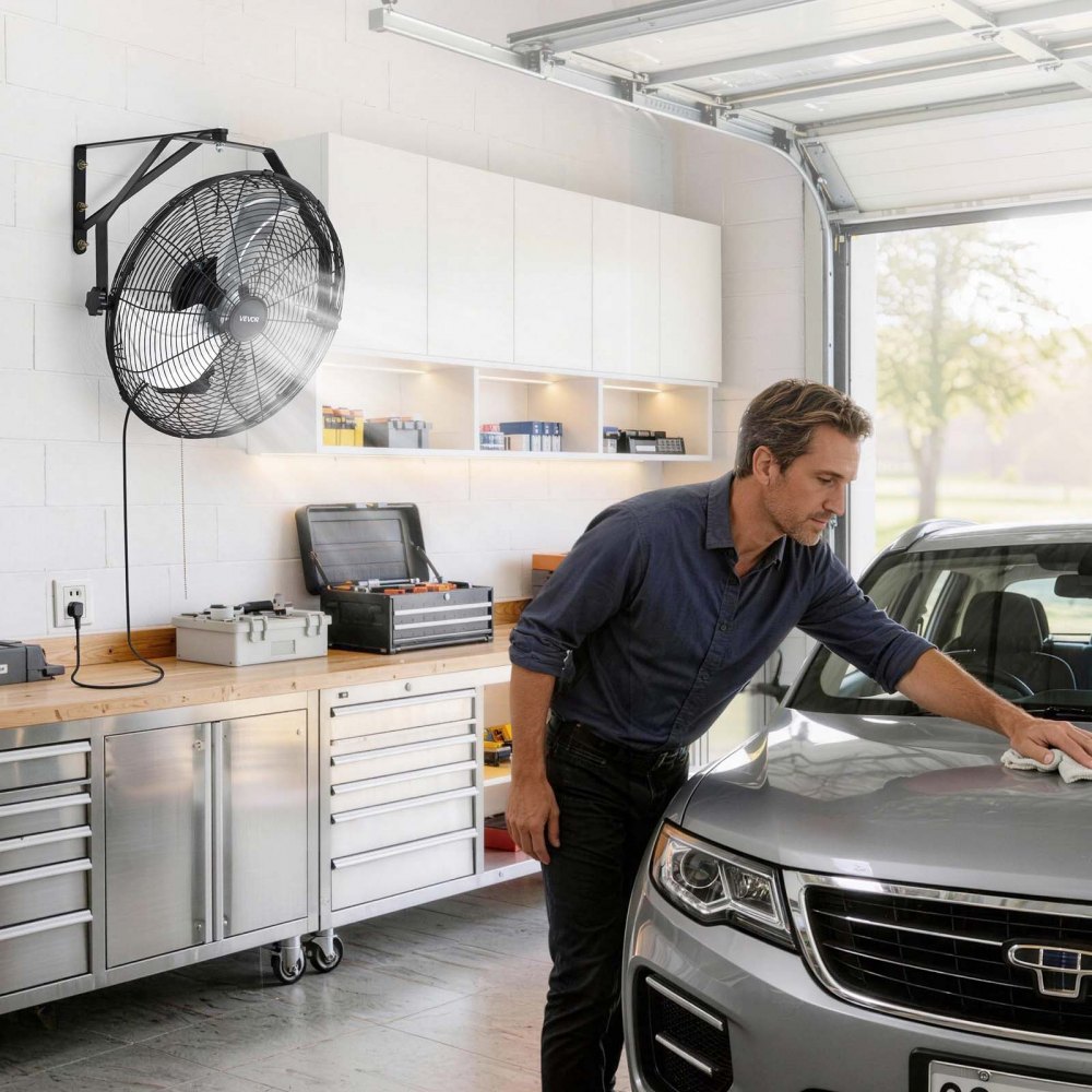 80W industriële muurventilator 56,5 cm, 6,4 m/s oscillerende muurventilator met 3 niveaus, IP44 waterdichte ventilator, industriële ventilator commercieel voor werkplaats, garage, magazijn, sportschool, zwart 80W industriële muurventilator 56,5 cm, 6,4 m/s oscillerende muurventilator met 3 niveaus, IP44 waterdichte ventilator, industriële ventilator commercieel voor werkplaats, garage, magazijn, sportschool, zwart