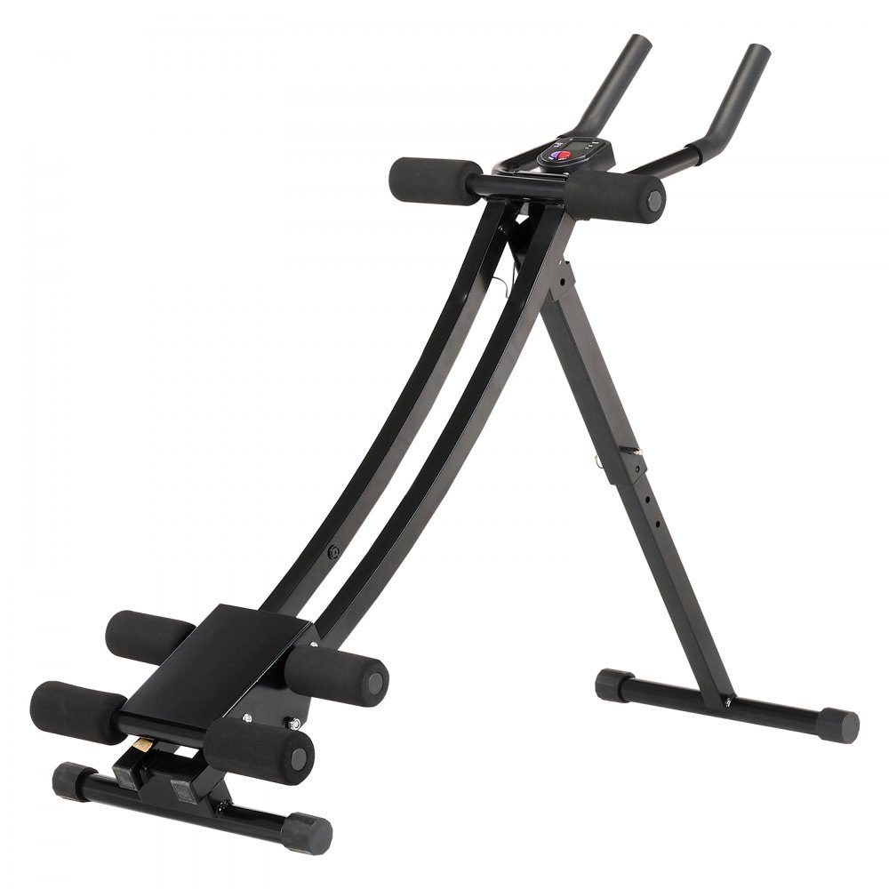 Urządzenie do treningu brzucha Trenażer brzucha AB Maszyna do siłowni, Trenażer brzucha Udźwig 200 kg, Trenażer brzucha Trening siłowy, składany, regulowany sprzęt fitness Czarny