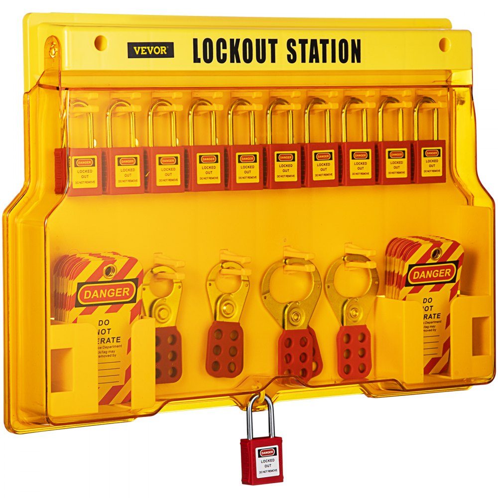 Lockout Tagout Kit 58-delig stroomonderbrekerslot Hasp Tag en veiligheidshangslot opbergtas voor slot- en tagproducten en elektrische veiligheidsapparatuur