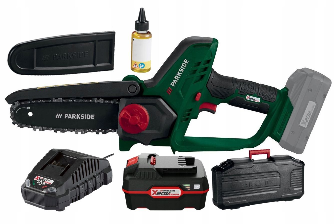 Akumulatorowa podkaszarka do drzew PARKSIDE® 20V »PGHSA 20-Li A1« z akumulatorem i ładowarką Akumulatorowa podkaszarka do drzew PARKSIDE® 20V »PGHSA 20-Li A1« z akumulatorem i ładowarką