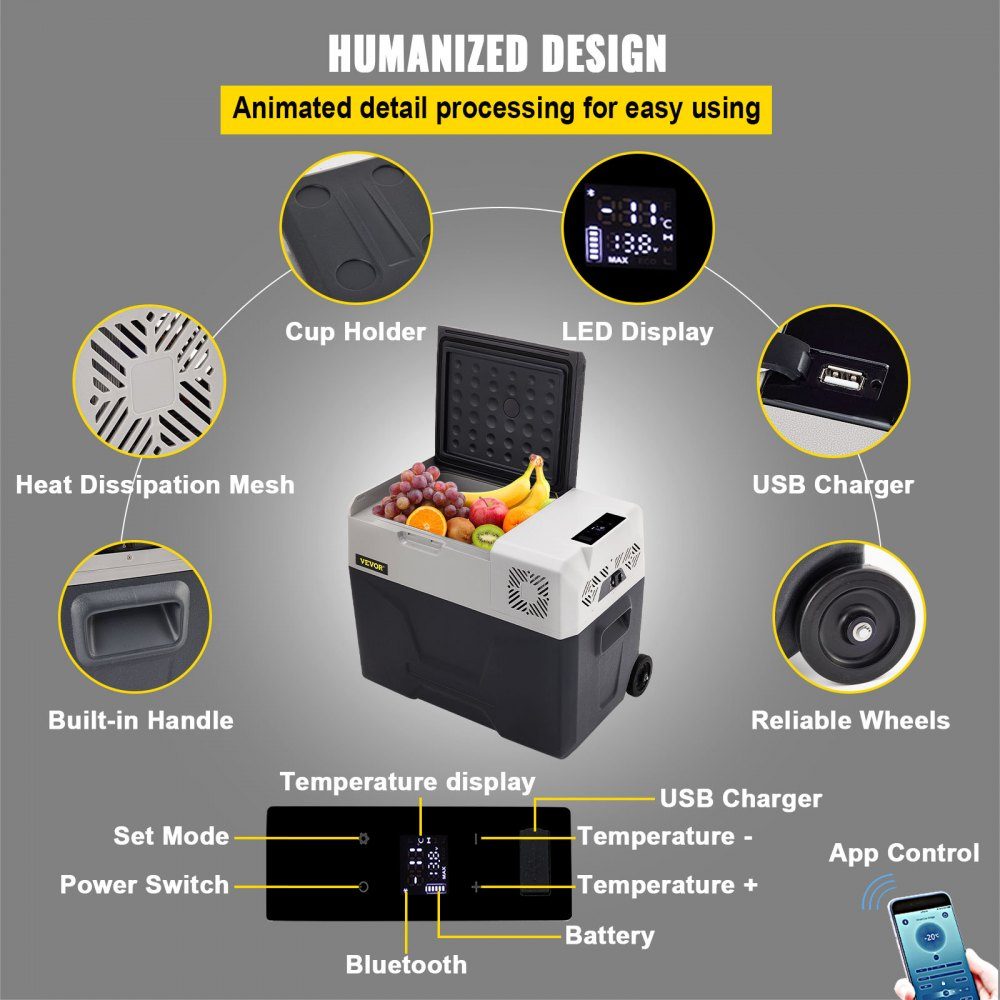 30L autokoelkast compressor koelbox roestvrij staal vakantie geïsoleerde box mini koelkast koelbox auto en stopcontact