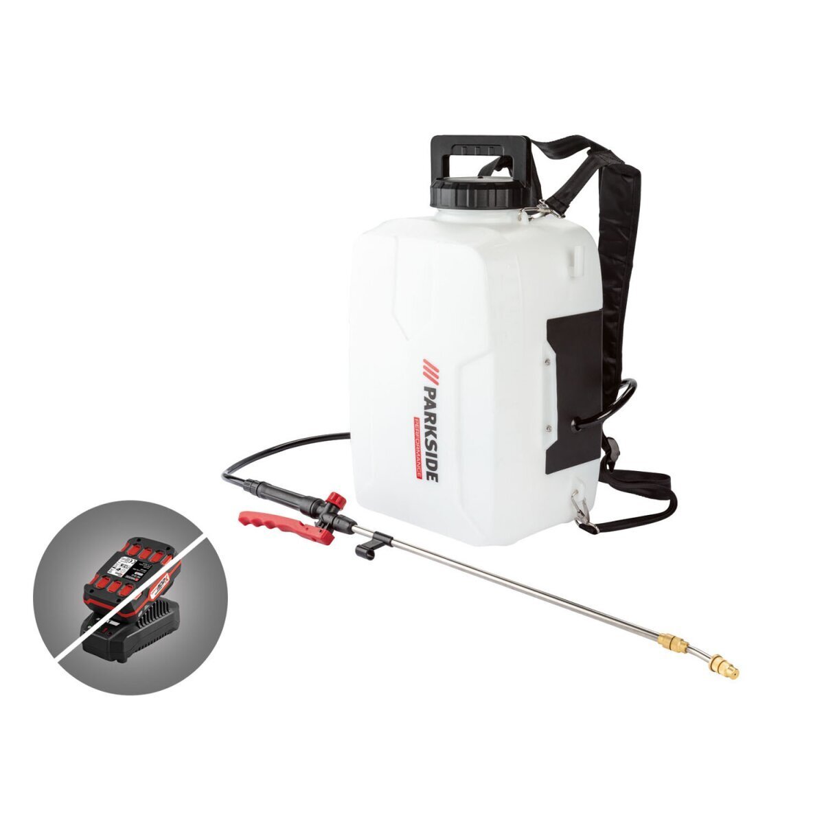 PARKSIDE® 20V accu-rugzakdruksproeier 16 l »PRDSP 20-Li A1«, zonder accu en lader PARKSIDE® 20V accu-rugzakdruksproeier 16 l »PRDSP 20-Li A1«, zonder accu en lader