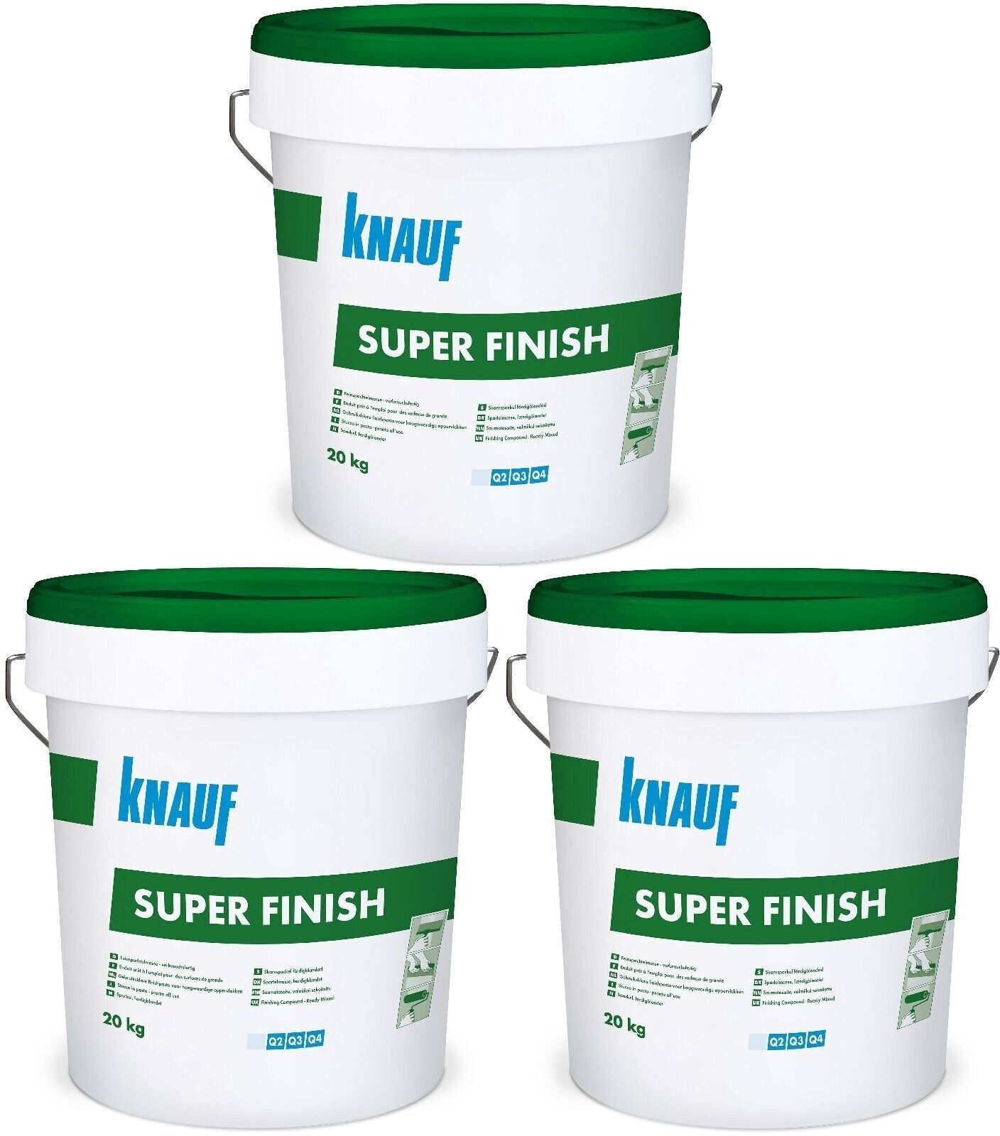Szpachlówka Knauf Super Finish 3x20kg do masy szpachlowej SHEETROCK w konstrukcjach płyt kartonowo-gipsowych Szpachlówka Knauf Super Finish 3x20kg do masy szpachlowej SHEETROCK w konstrukcjach płyt kartonowo-gipsowych