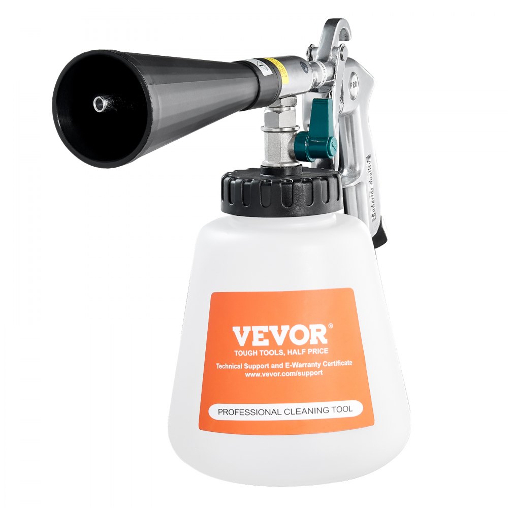 Pistolet de nettoyage à air comprimé, pistolet de soufflage d'air haute pression 6-9,2 bars avec 2 buses et bouteille de liquide de 1 L, pistolet de lavage, pistolet de nettoyage de voiture, adapté au compresseur d'air 1/4 NPT