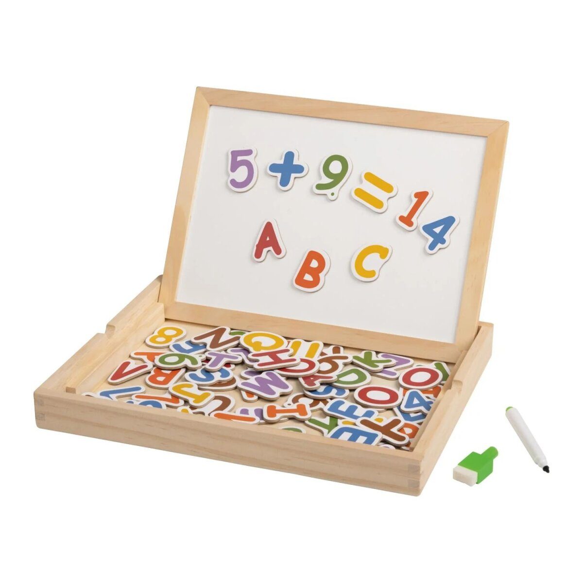 lupilu® Schließfachspiel / Magnetbox Bauernhof-Puzzle / Magnetbox Zahlen und ABC