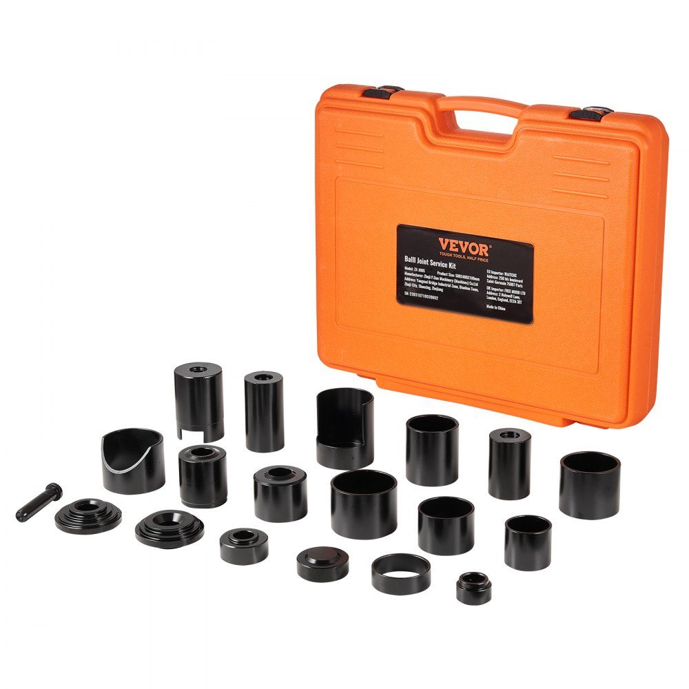 21-teiliges Kugelgelenk-Abzieher-Kugelgelenk-Abzieher-Set, 520 x 430 x 90 mm Universal-Kugelgelenk-Quetschwerkzeug-Set, Karbonstahl-Auto-Werkzeug-Set mit Box-Kugelgelenk-Abzieher