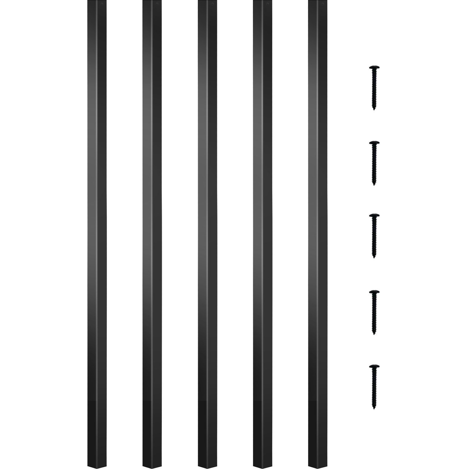 Balustres de pont - broches métalliques (101 pièces, 66 cm), garde-corps en alliage d'aluminium