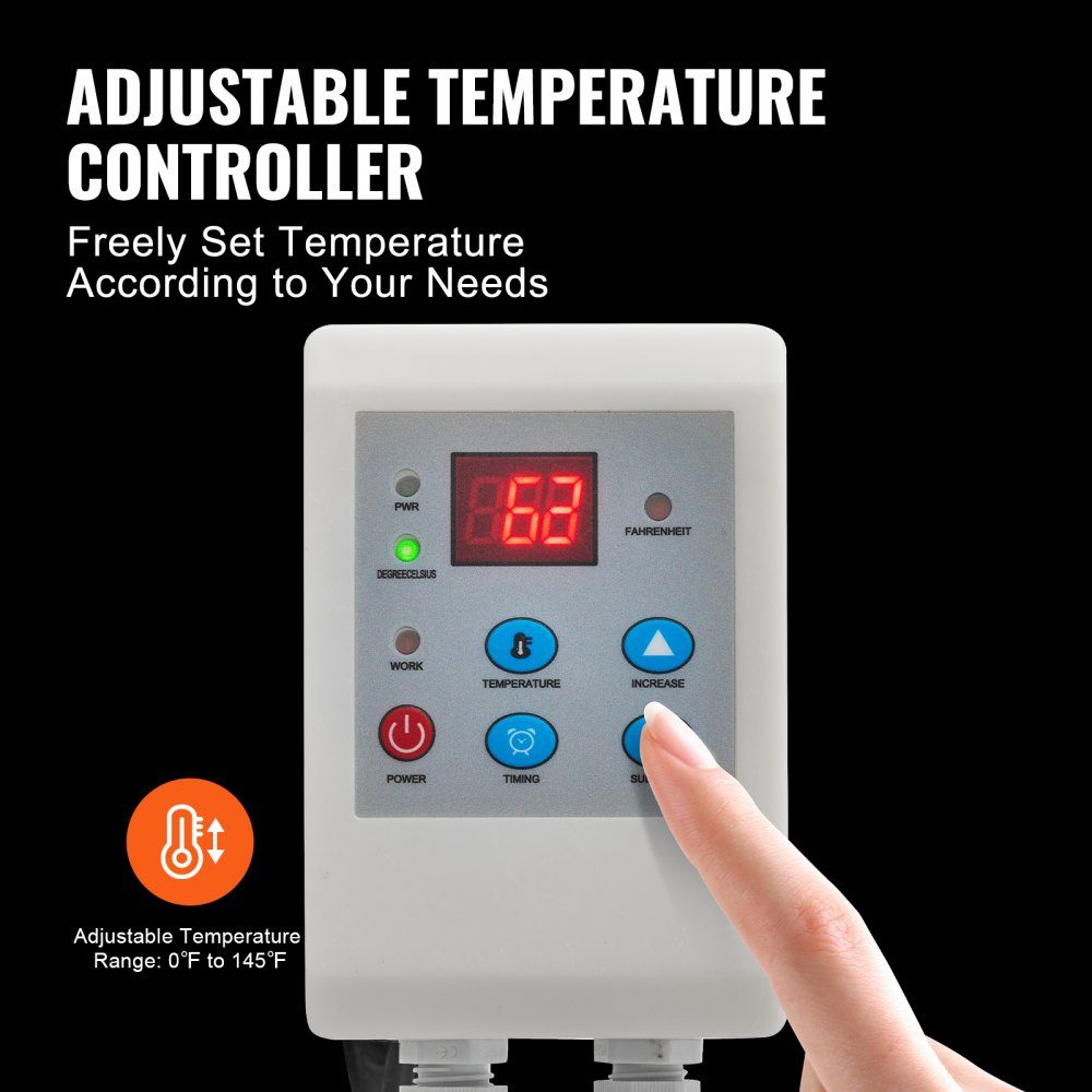 208L Fassheizung 1300W -17,78-62,78°C Einstellbarer unabhängiger Thermostat