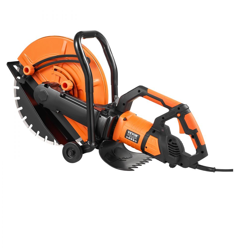 Electric Concrete Saw 406mm Heavy Duty Circular Saw 2800W Cutting Depth 152mm Wet/Dry Disc Saw with Water Pipe Water Pump Saw Blade for Stone and Brick