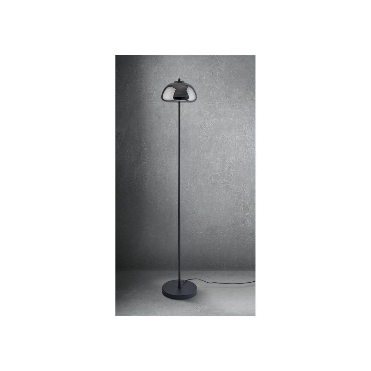 LIVARNO home Lampadaire LED, abat-jour en verre de haute qualité (verre gris)