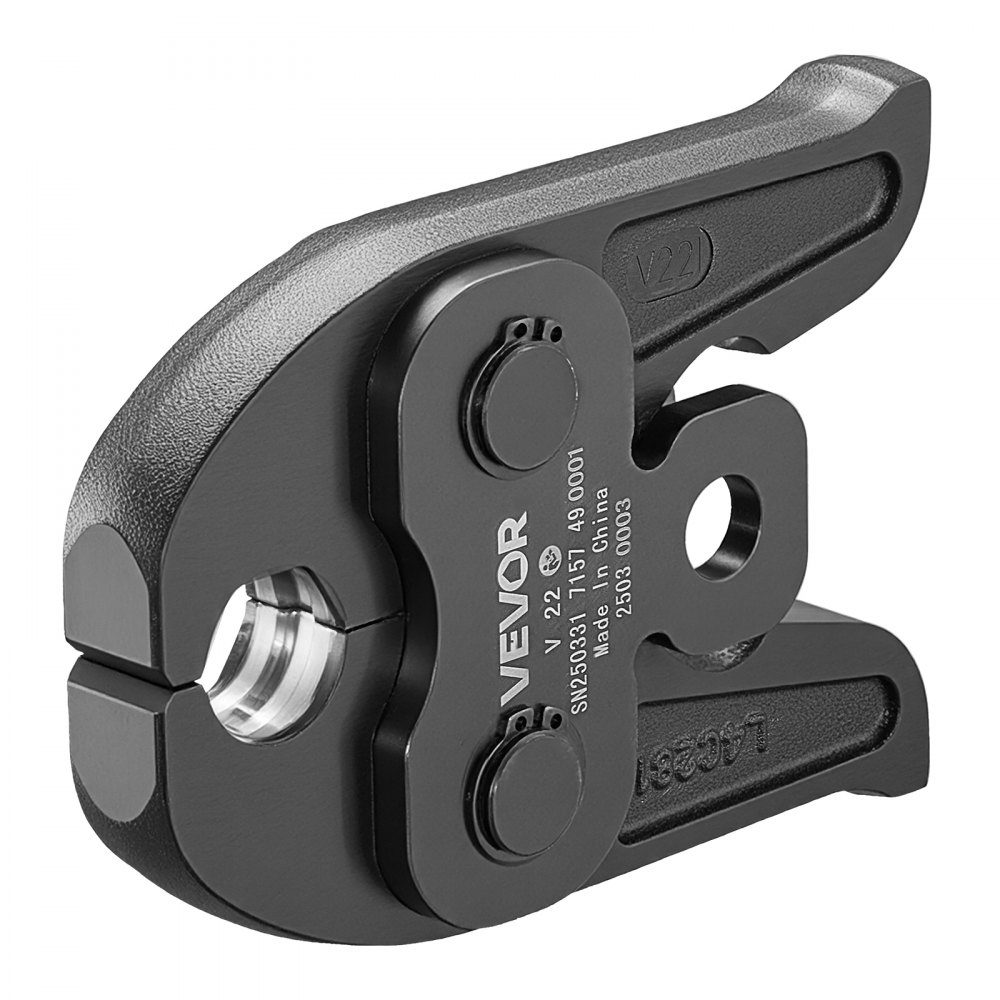 V22-Pressbacke, 22-mm-Presszange für V-Typ-Edelstahlrohre, Crimpbacken aus Stahl, kompatibel mit Standard-Presswerkzeugen, ideal für Heizungs-, Lüftungs- und Klimaanlagen, Gasleitungen