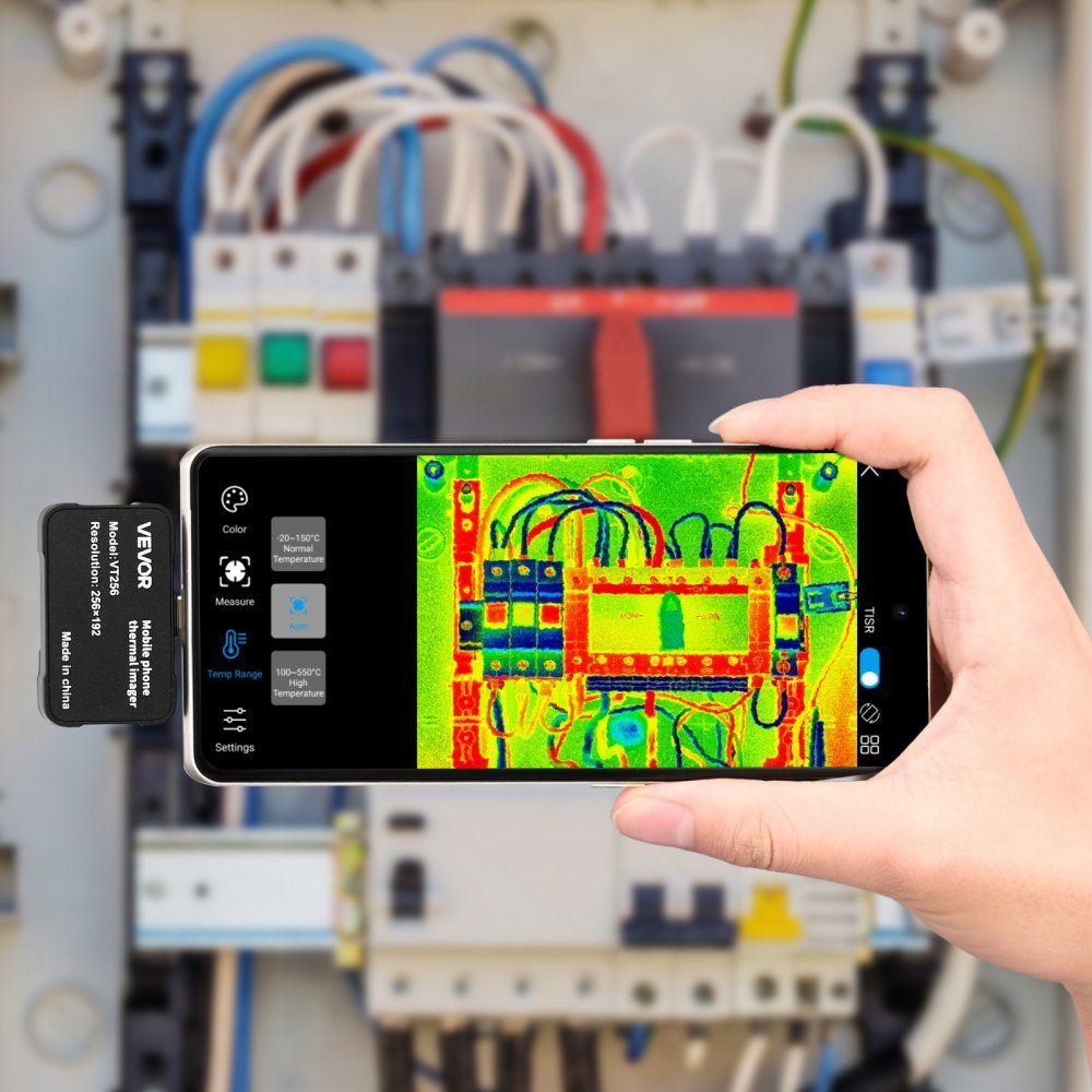 Thermal Imaging Camera for iOS and Android, Thermal Imaging Camera with 512x384 Super IR and 256x192 IR Resolution and Macro Lens for Smartphone Tablet with USB-C, 25Hz Infrared Camera for Inspections at -20°C to 550°C
