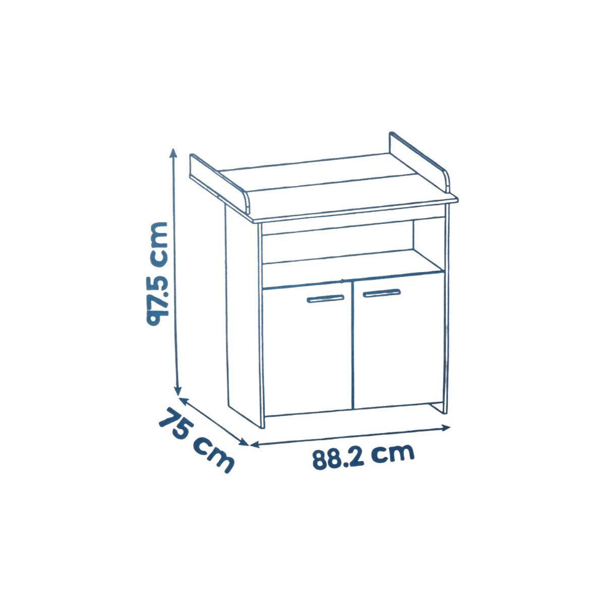 roba changing table Anna, anthracite/Kenteich decor good