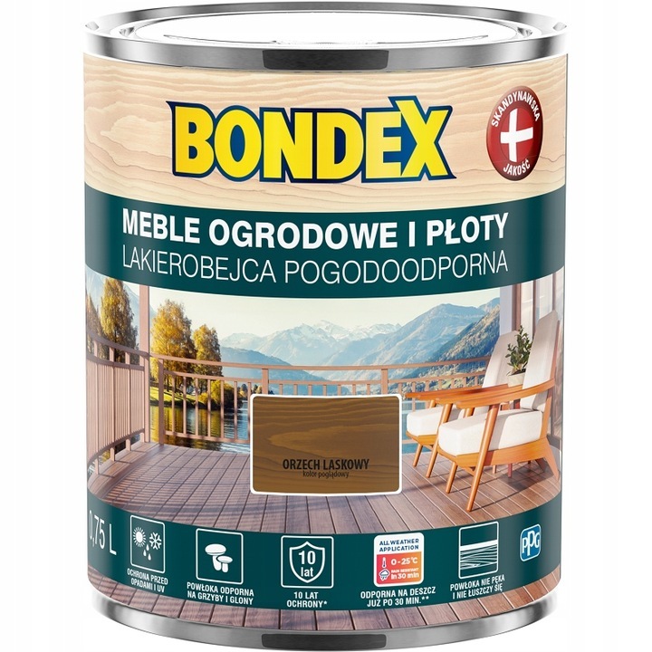 Bondex lasure de couleur résistante aux intempéries couleur bois noisette 5 l Bondex lasure de couleur résistante aux intempéries couleur bois noisette 5 l