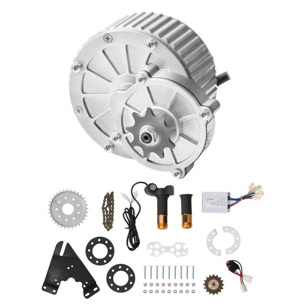 450W Brushed DC Electric Motor - 36V 3000RPM Motor with Upgraded Speed ​​Controller and Twist Grip Throttle Set, Electric Motor for Go Karts, E-Bikes, Motorcycles, Scooters