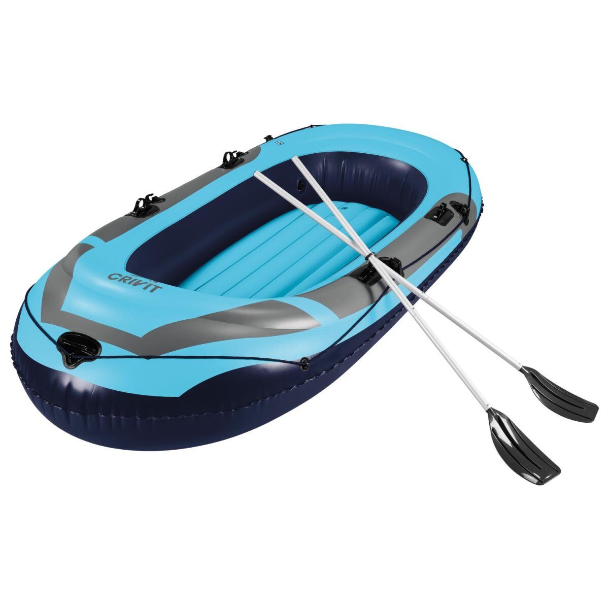 CRIVIT Schlauchboot, mit umlaufender Sicherheitsschnur, blau