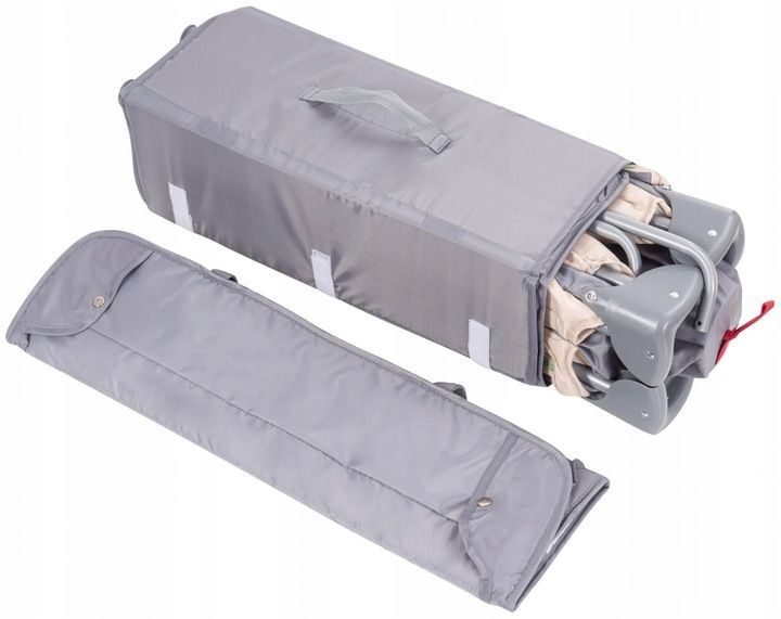 Children's travel cot system 68 x 128 cm, changing table, mosquito net, height adjustable