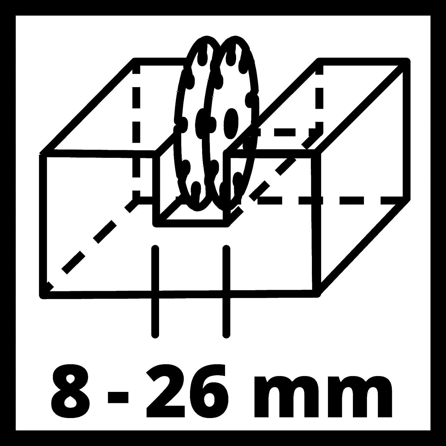 Einhell Mauernutfräse TC-MA 1300 (1320 W, 9000 U/min, Nuttiefe 8-30 mm, Nutbreite 8-26 mm, Staubabsaugung, Spindelarretierung, Überlastschutz, inkl. Transportkoffer, 2x Diamant-Trennscheiben)