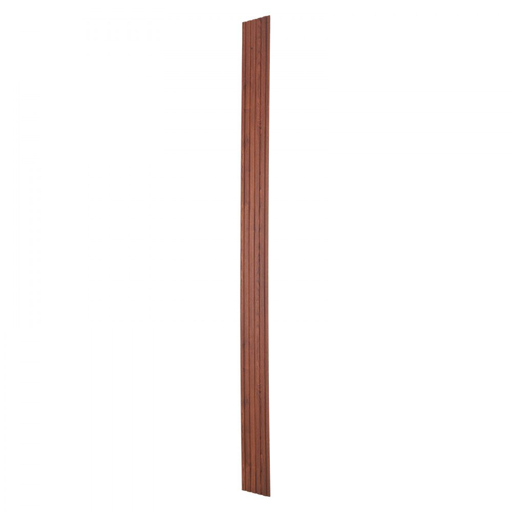 Acoustic Panels Set of 8 Acoustic Panels 2450 x 166mm WPC Accent Wooden Wall Panels for Modern Interior Walls Wood Effect Wall Panels for Stylish Decor and Noise Reduction Black Walnut Wood – Part No. HT-23178