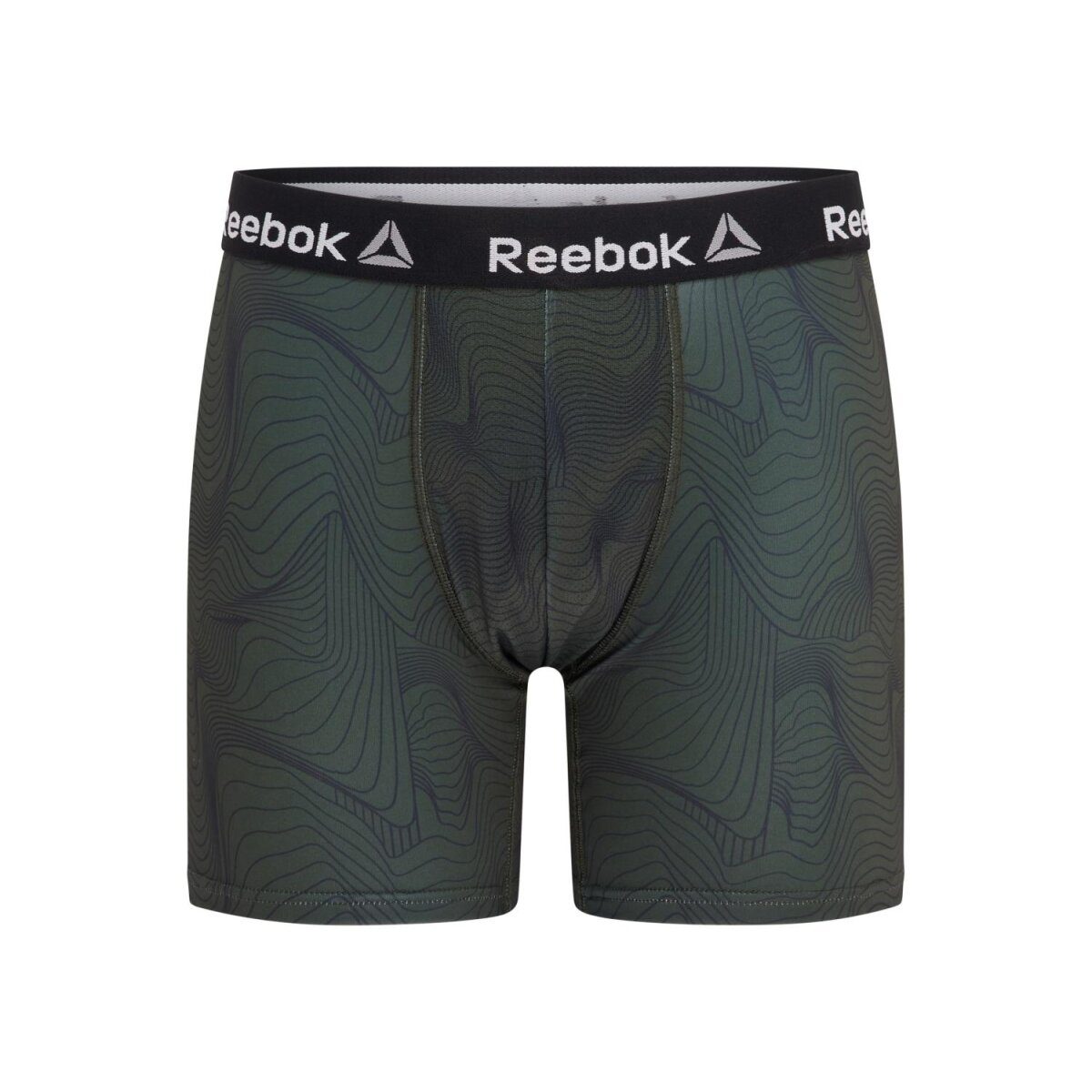 REEBOK Men's Boxer Shorts 2 Pack (Black/Khaki, S (44/46))