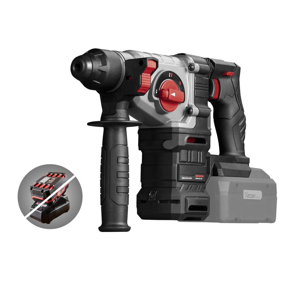 PARKSIDE® PERFORMANCE cordless combination hammer 20 volt “PKHAP 20-Li B2”, without battery and charger