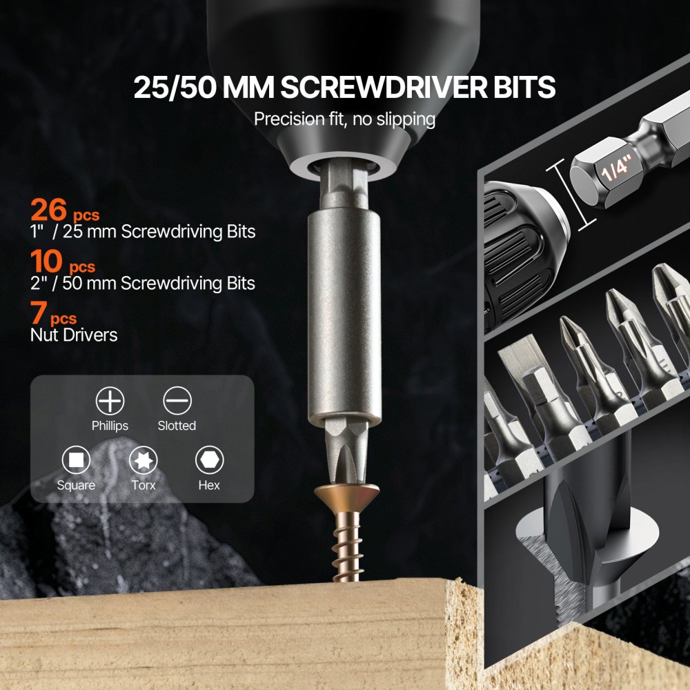 EVOR screw extractor Borher set 70 pieces, screwdriver set, screwdriver set suitable for drilling and screwing in wood, metal and cement, drill sets combination set sorted in an organized carrying case EVOR screw extractor Borher set 70 pieces, screwdriver set, screwdriver set suitable for drilling and screwing in wood, metal and cement, drill sets combination set sorted in an organized carrying case
