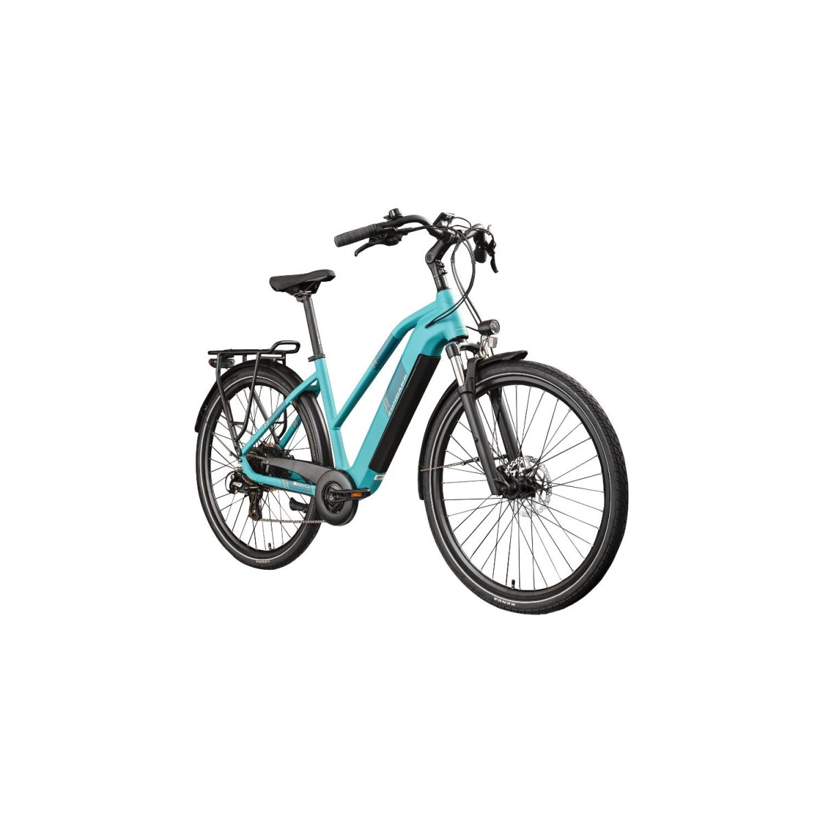 Zündapp E-Bike Trekking Z810 700c, 28 inch, dames, turkoois/blauw