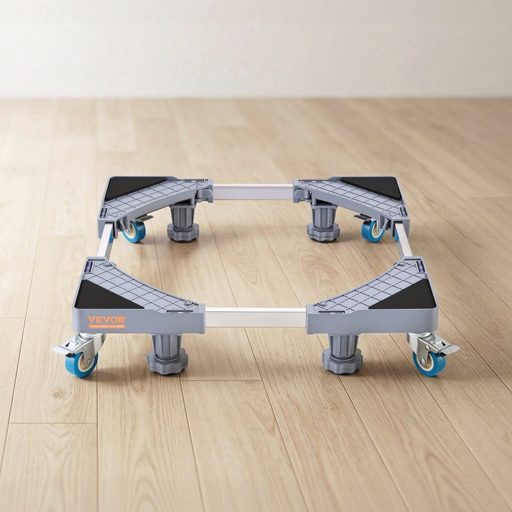 4 Wheel Furniture Trolley Portable Moving Wheels Heavy Duty Interlocking Small Flat Heavy Furniture 16" x 11" 500lb Load Capacity Black