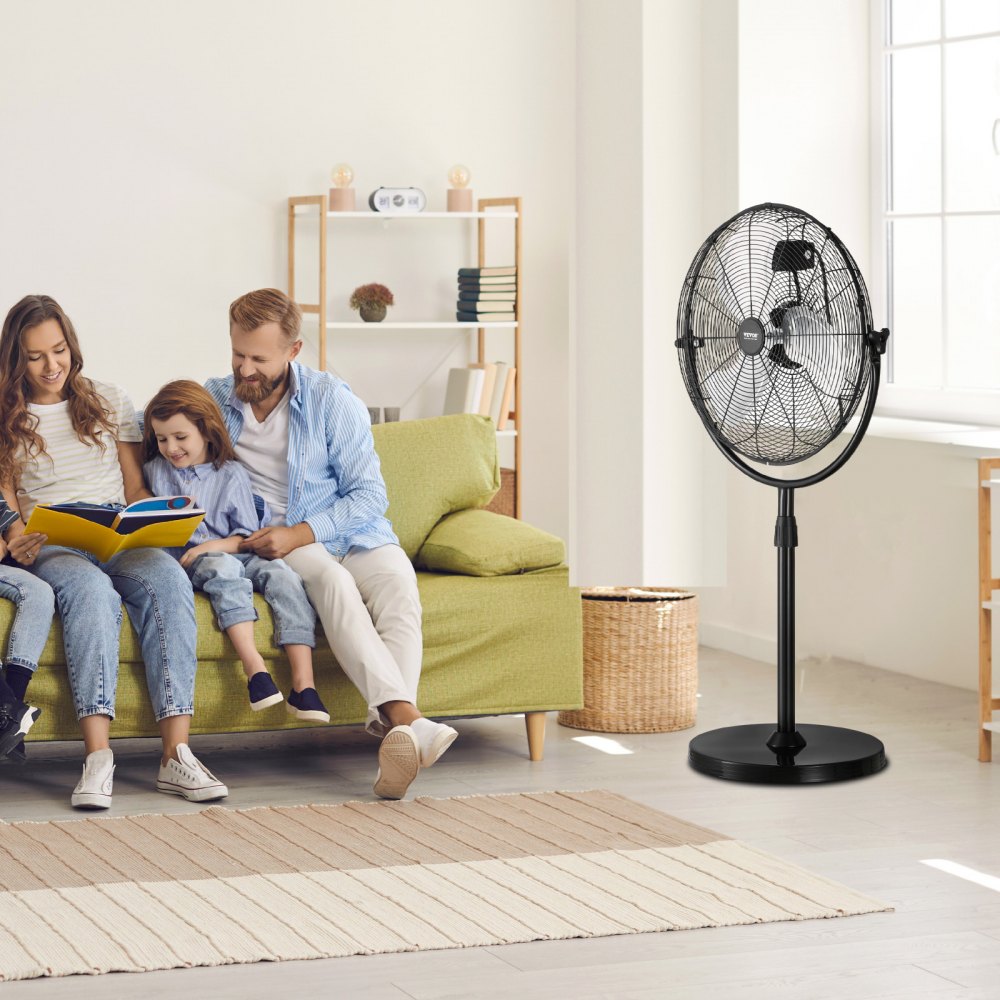 Ventilateur sur pied industriel, ventilateur de 560 mm avec hauteur réglable de 115 à 147 cm, ventilateurs de sol avec 3 vitesses réglables, machine à vent pour salon, maison, bureau, noir Ventilateur sur pied industriel, ventilateur de 560 mm avec hauteur réglable de 115 à 147 cm, ventilateurs de sol avec 3 vitesses réglables, machine à vent pour salon, maison, bureau, noir