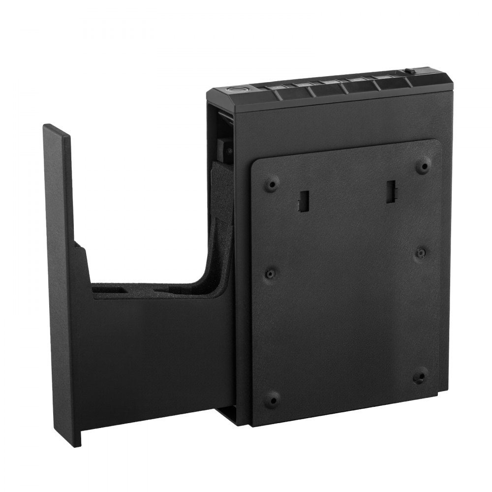 Gun safe gun safe with fingerprint/password (five digits)/key, gun safe gun case with lighting for 1 gun and magazine, 23 x 7 x 32 cm gun box for the bedside table