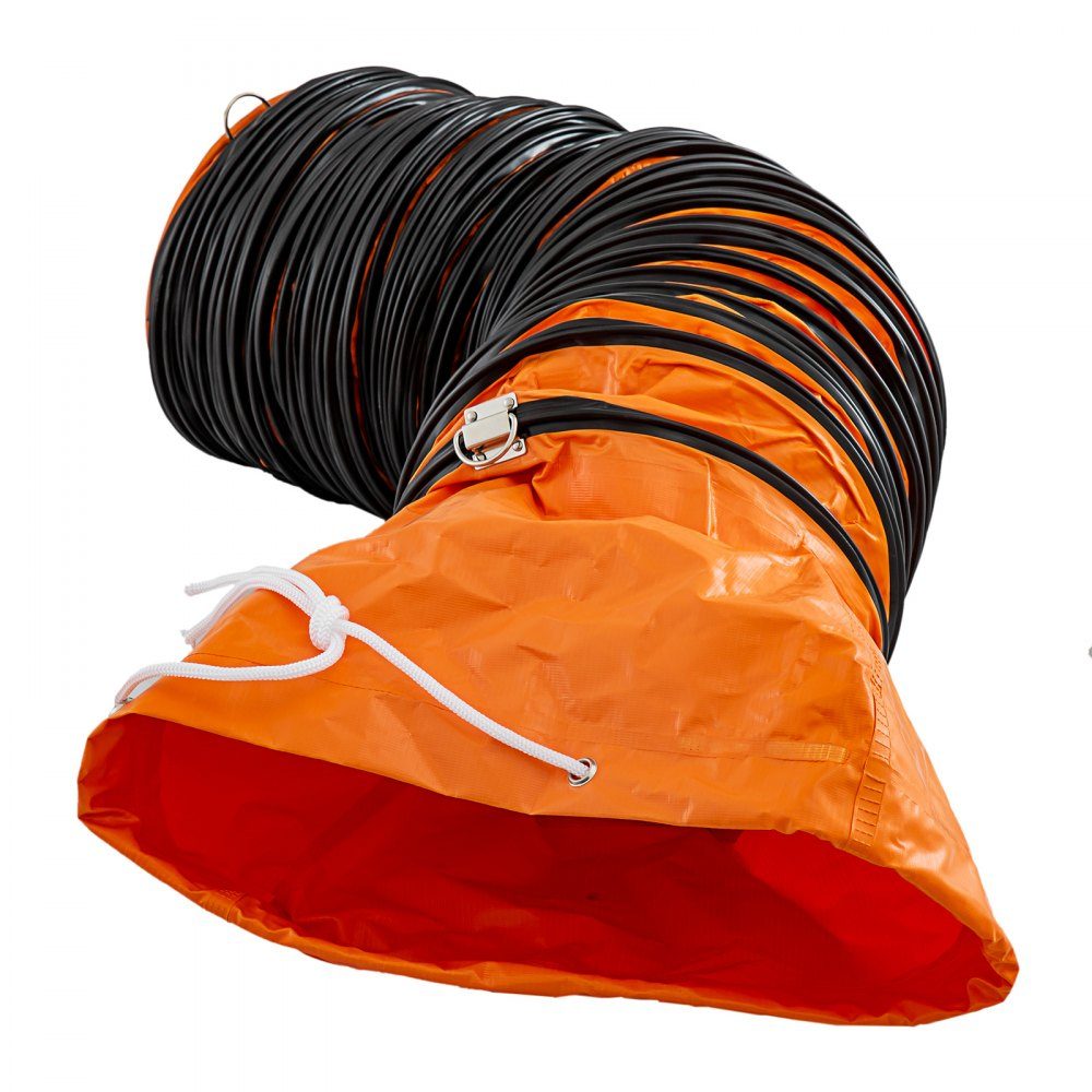 Tuyau flexible en PVC de 25 pieds, tuyau flexible en PVC, tuyau d'échappement de ventilateur portable industriel, tuyau robuste pour ventilateur d'extraction de 250 mm