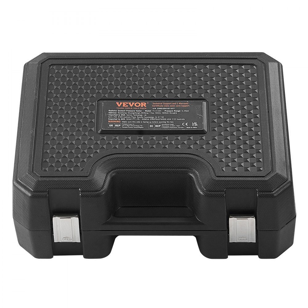 Ensemble de 28 testeurs de pression de liquide de refroidissement pour radiateur, testeur de pression, remplissage d'eau de refroidissement, purgeur de radiateur, testeur de système de refroidissement comprenant un thermomètre, 17 adaptateurs métalliques