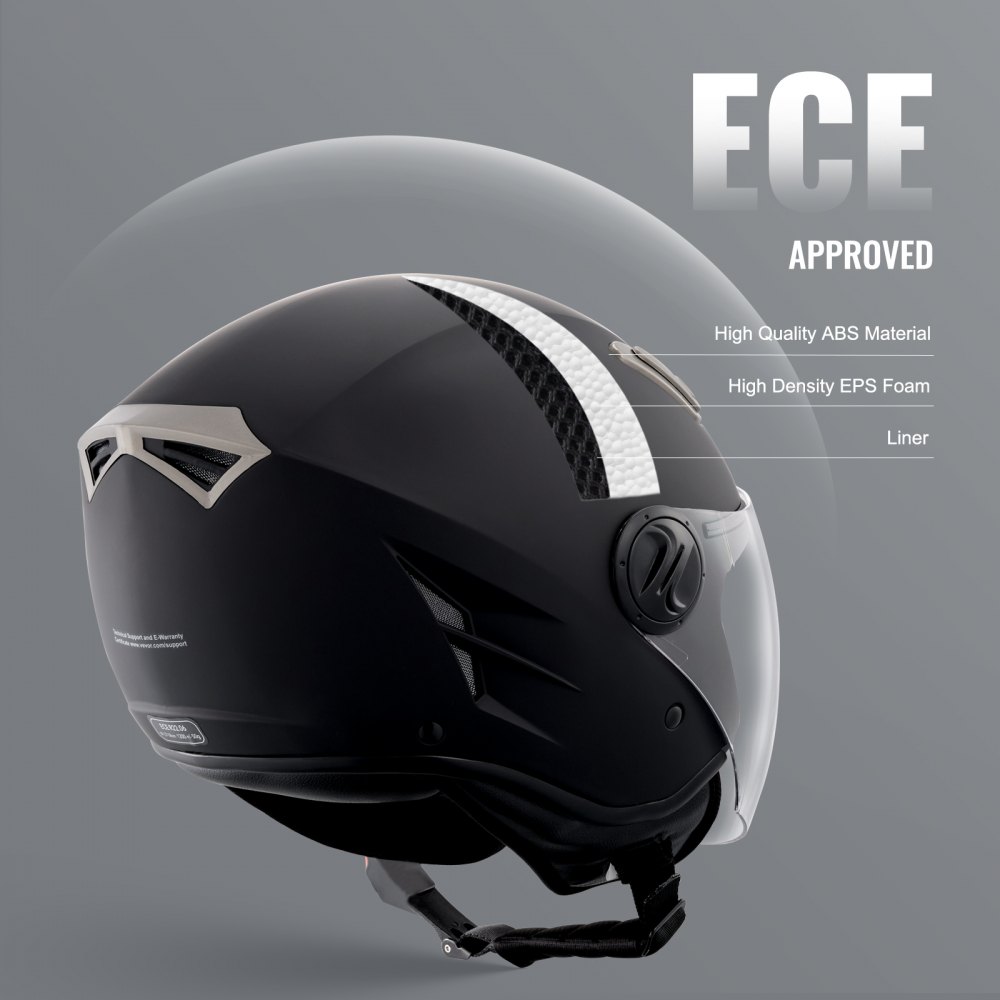 Motorradhelm Motocross-Helme 3/4 Gesichtsgröße L, Helme aus ABS mit Wechselgläsern, ECE-geprüfter komfortabler Motocross-Helm, für Jugendliche & Erwachsene schwarz Motorradhelm Motocross-Helme 3/4 Gesichtsgröße L, Helme aus ABS mit Wechselgläsern, ECE-geprüfter komfortabler Motocross-Helm, für Jugendliche & Erwachsene schwarz