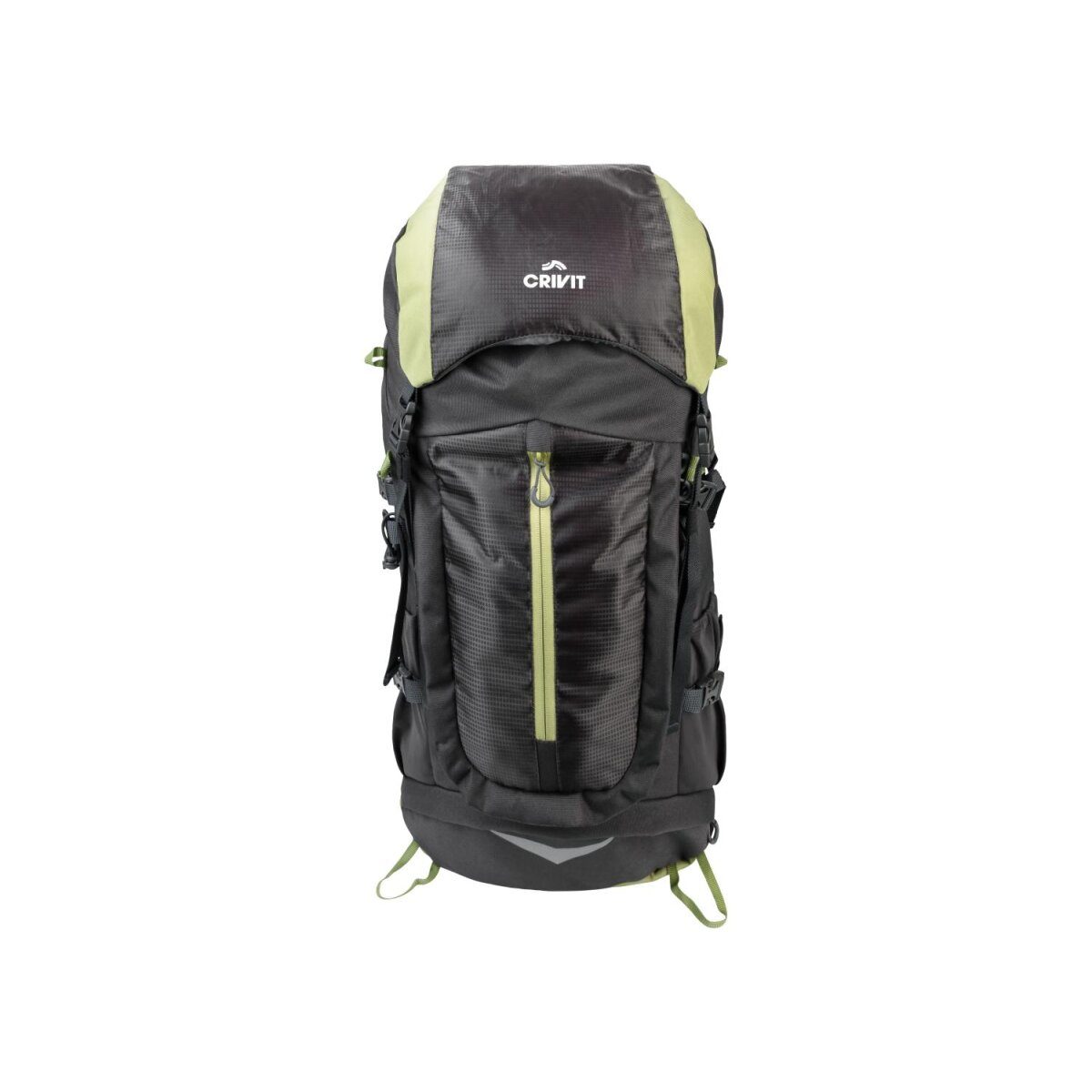 CRIVIT Premium-Trekking-Rucksack, 50+10 L, schwarz/gelb
