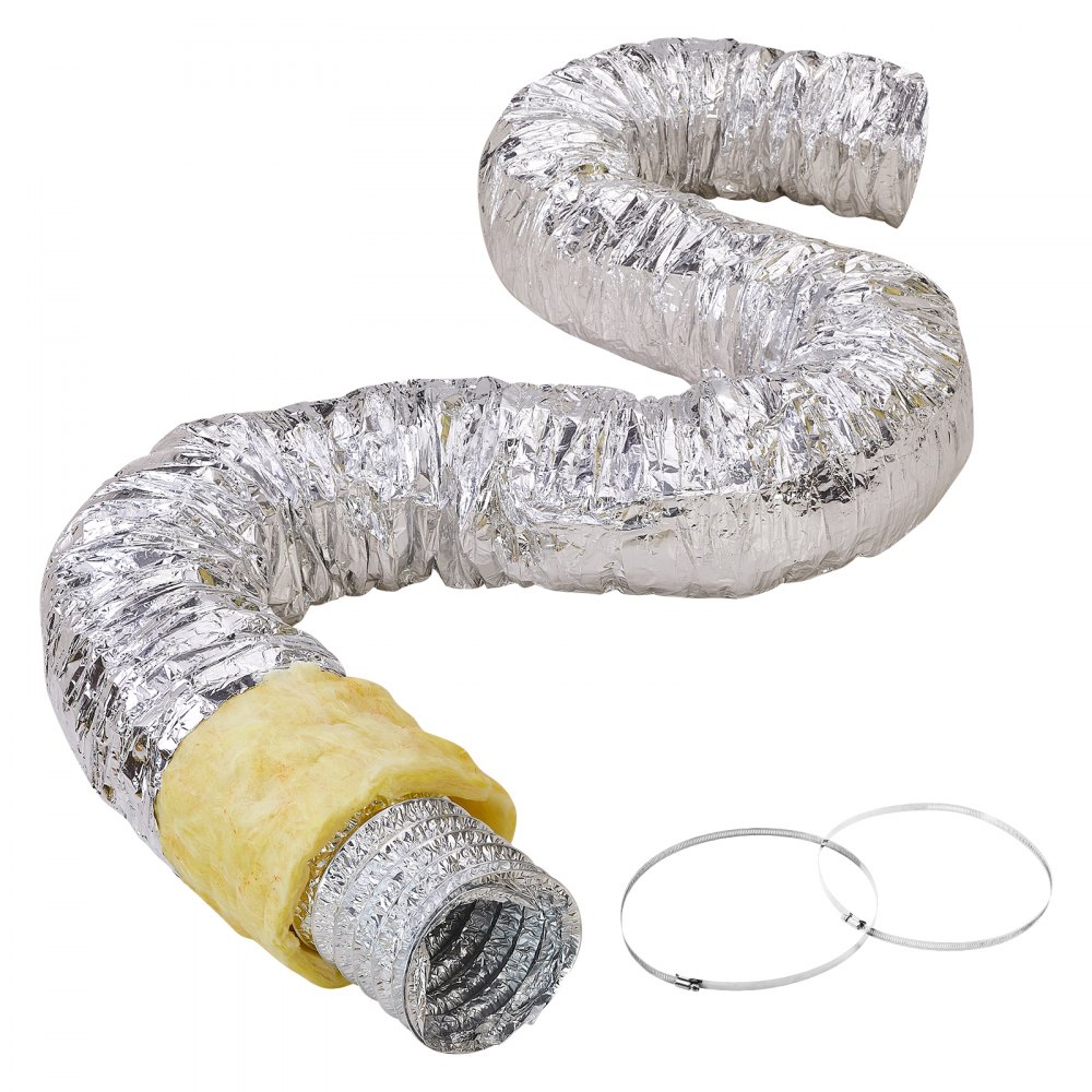 Aluminiowy wąż elastyczny Długość 7620 mm Wąż wentylacyjny Φ158 mm Aluminiowa rura elastyczna Kanał powietrzny R-4.2 Wartość oporu cieplnego Grubość rury 25 mm Rura aluminiowa Wąż Izolacja Owens Corning Wełniane kanały powietrzne Aluminiowy wąż elastyczny Długość 7620 mm Wąż wentylacyjny Φ158 mm Aluminiowa rura elastyczna Kanał powietrzny R-4.2 Wartość oporu cieplnego Grubość rury 25 mm Rura aluminiowa Wąż Izolacja Owens Corning Wełniane kanały powietrzne