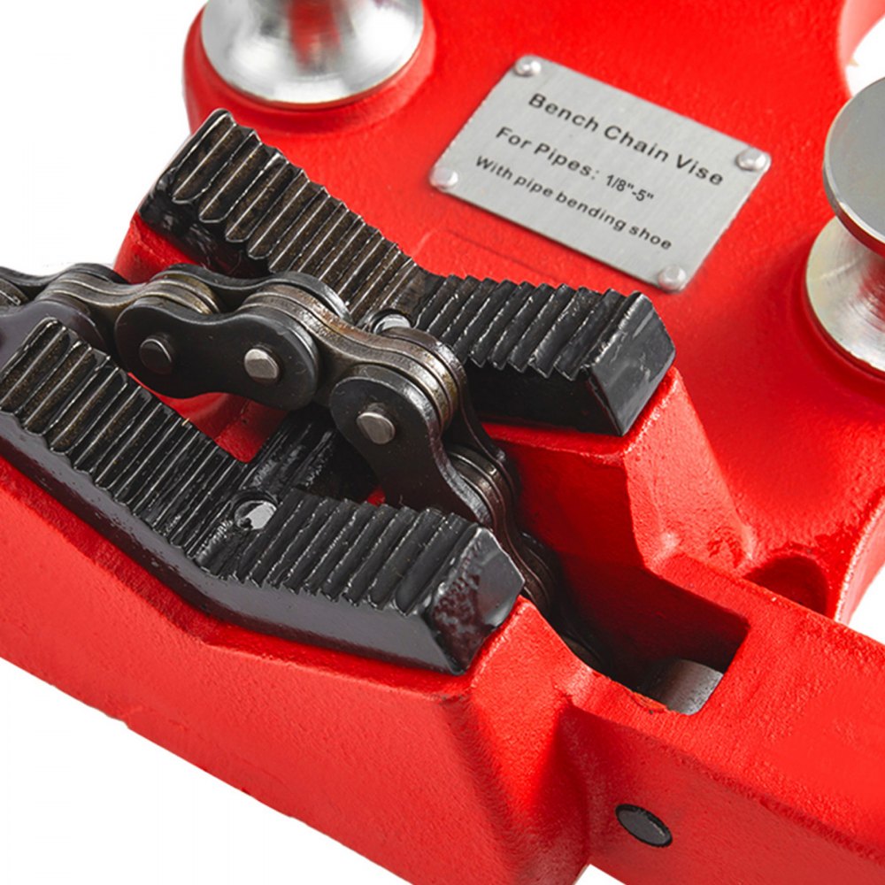 Schraubkettenschraubstock für 3,175 bis 127 mm Rohrschraubstock mit Kurbel Schraubkettenschraubstock für 3,175 bis 127 mm Rohrschraubstock mit Kurbel