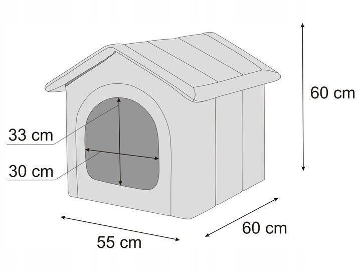 Premium Hundehöhle Katzenhöhle Hundebett Hundehütte Hundehütte 55x60x60