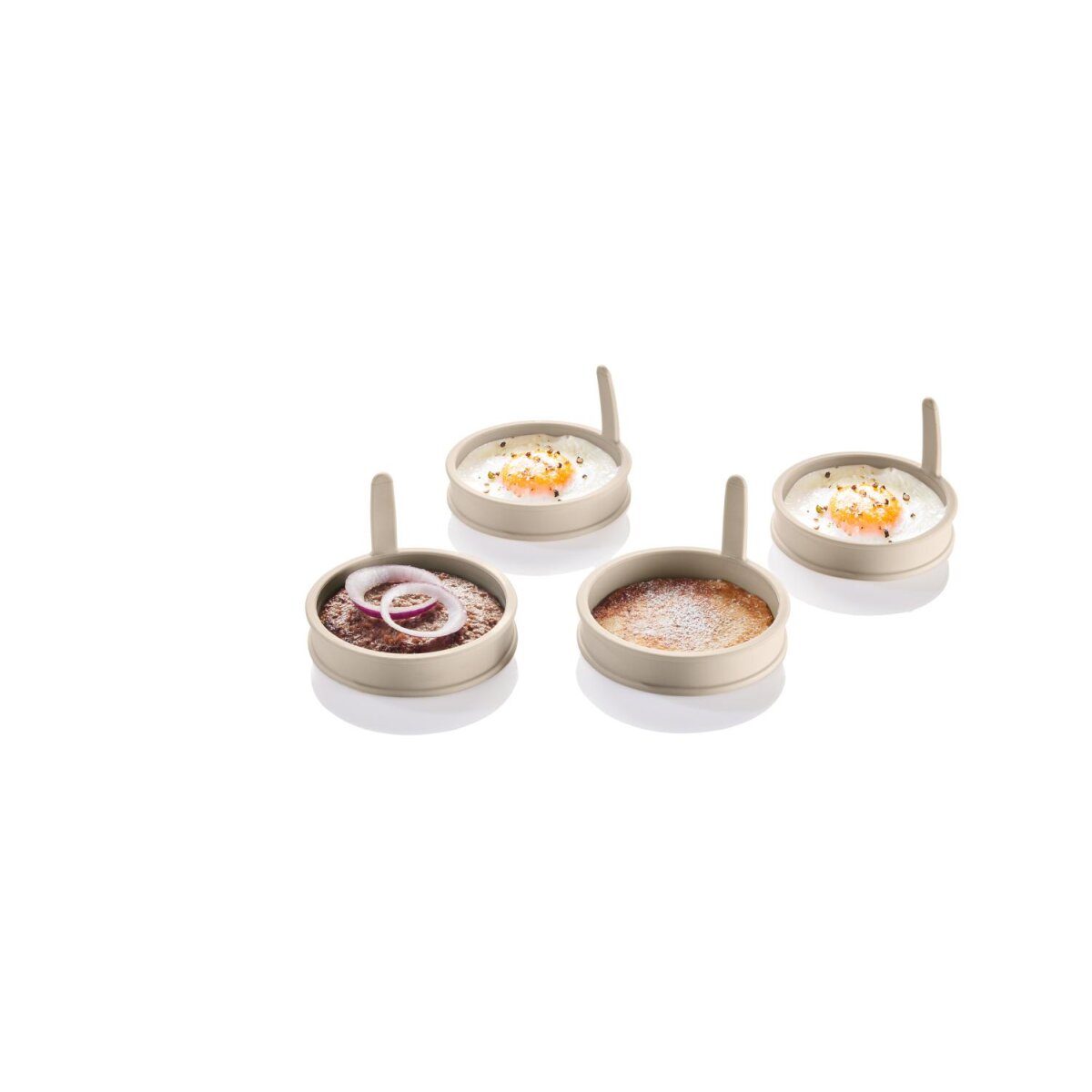 LIVARNO home Egg Poaching Set/Fried Egg Ring Set/Omelette Mold, Microwave Safe (Fried Egg Ring)