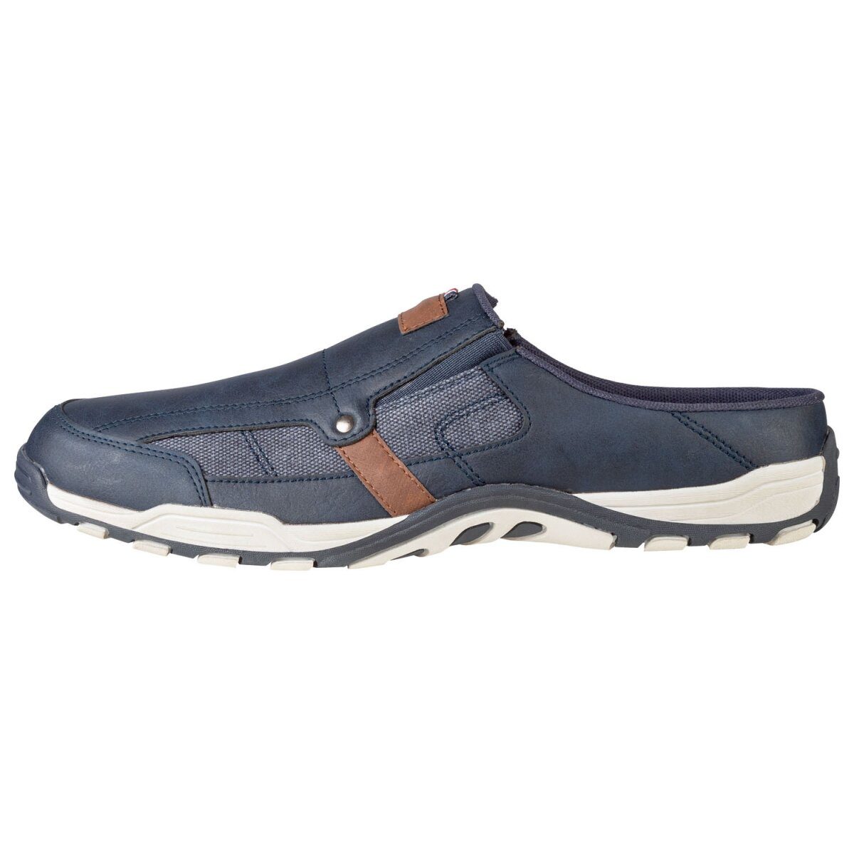 Sabots homme LIVERGY avec inserts élastiques latéraux, 43, bleu marine