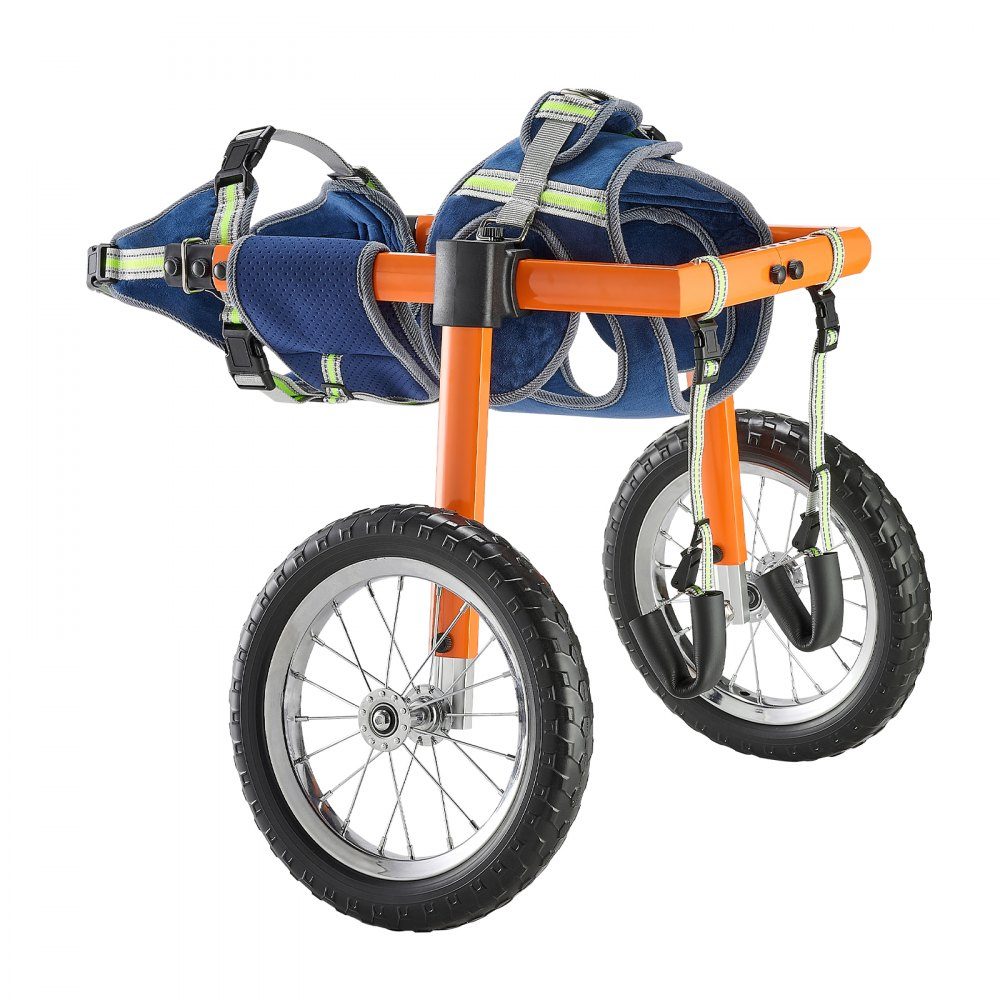 Dog Wheelchair for Hind Legs, Pet Wheelchair with 2 Wheels, Height, Width and Length Adjustable, Dog Cart with Shock Absorbing Wheels, for Injured, Disabled Hunde 50-80 Pounds