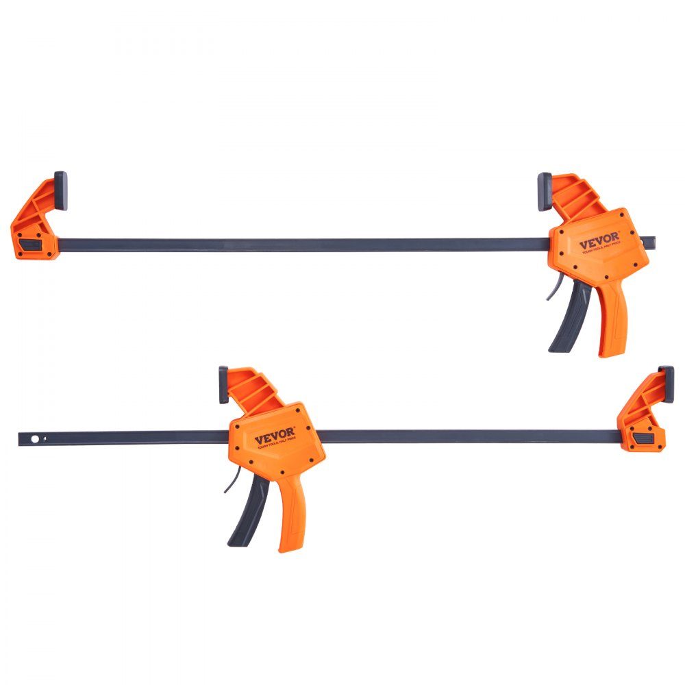 2 x eenhandklem 609,6 mm bekopening snelspanklem 136 kg draagvermogen klem schroefklem ideaal voor het snijden, verbinden en monteren van houten producten of staalmaterialen