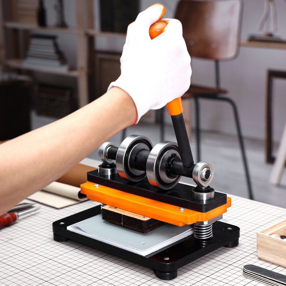 Lederstanzmaschine Manuelle Lederschneidemaschine 18 x 10 cm, Lederprägemaschine 1,5 t Hochleistungs-Lederstanzmaschine Geeignet für Leder, PVC/EVA-Schaum, nicht klebende Materialien