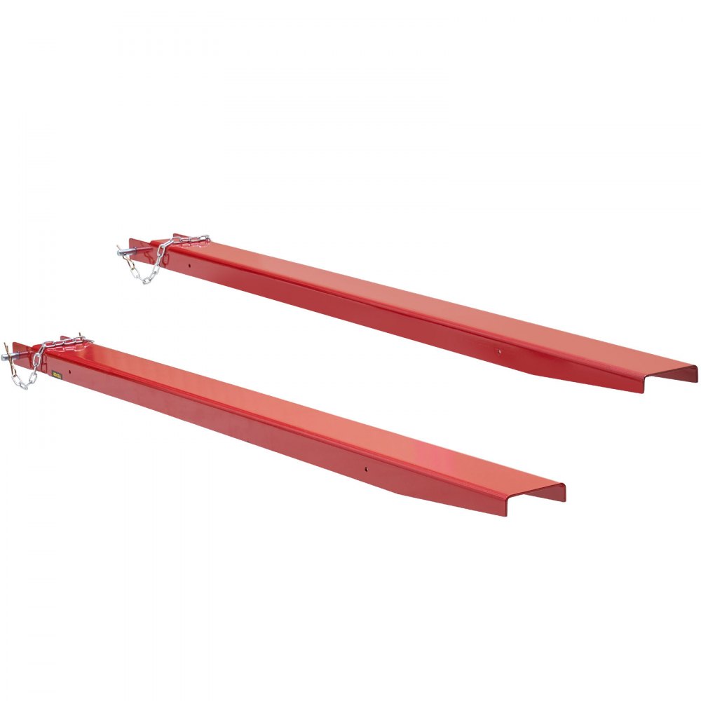 Lot de 2 rallonges de fourche, extension de dents de 2 090 mm, capacité de charge de 1,815 tonnes, dents de fourche en acier au carbone Q235, conception monobloc, extension de fourche à palette compatible avec les fourches de 106 mm Lot de 2 rallonges de fourche, extension de dents de 2 090 mm, capacité de charge de 1,815 tonnes, dents de fourche en acier au carbone Q235, conception monobloc, extension de fourche à palette compatible avec les fourches de 106 mm