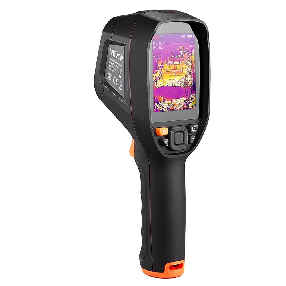 Thermal Imaging Camera, TISR Super Resolution 512 x 384, Thermal Imaging Camera with 2MP visual camera, 256 x 192 IR resolution, 25Hz refresh rate, -20°C to 550°C, 4 image modes and 7 color palettes