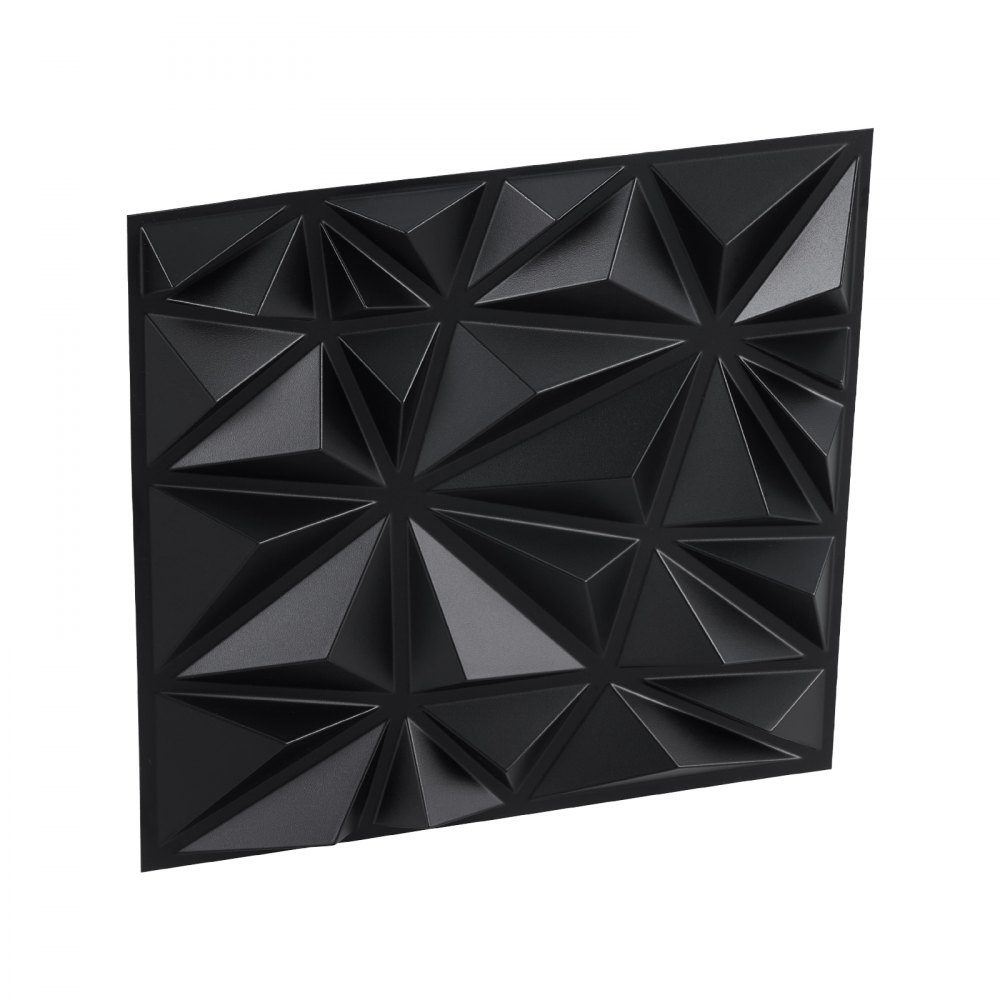 Zestaw paneli ściennych 3D 33 paneli ściennych 30x30 cm PCV Nowoczesne minimalistyczne panele ścienne 2,97 m² Dekoracja ścienna Wnętrze do sufitu Sypialnia Salon Pokój zabaw Matowy czarny