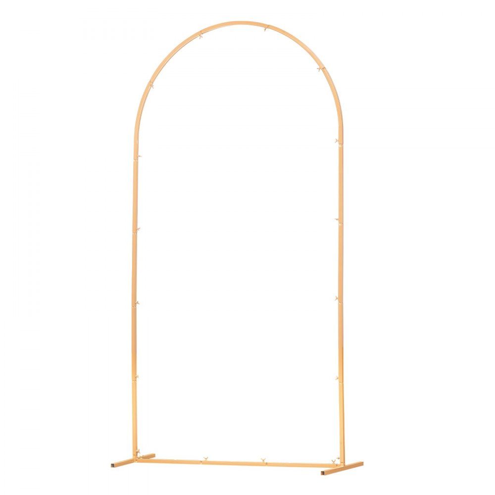 Hochzeitsbogen, 2,2 m x 1,2 m, Hintergrundständer, 1 Set, goldener Metallbogen, Hochzeitsbogen, Ballonbogen für Hochzeiten, Geburtstagsfeiern, Abschlussfeiern, Feiertage und Zeremoniendekoration