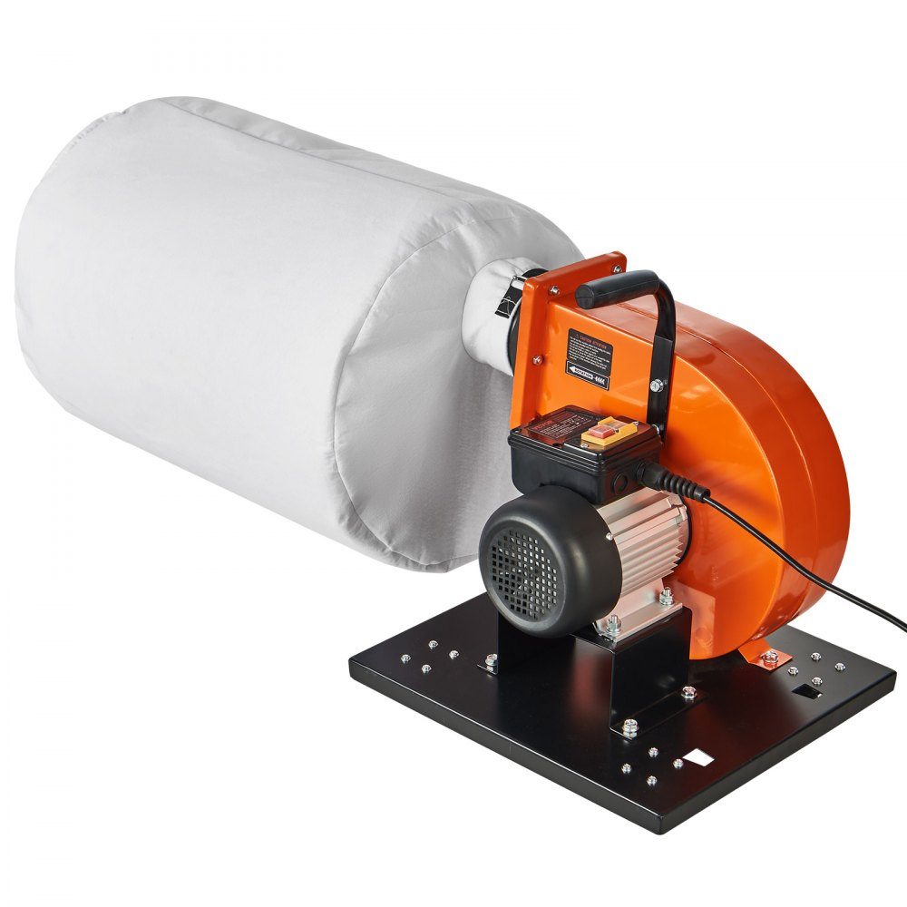 Stofafscheider 1 HP 460 CFM luchtstroom Rollende stofafscheider met 21-Gallonen-Staubsammelbeutel Zakfiltratie van 2,5 micron Mobiele houtstofbak met handvat en wielen voor industriële werkplaatsen