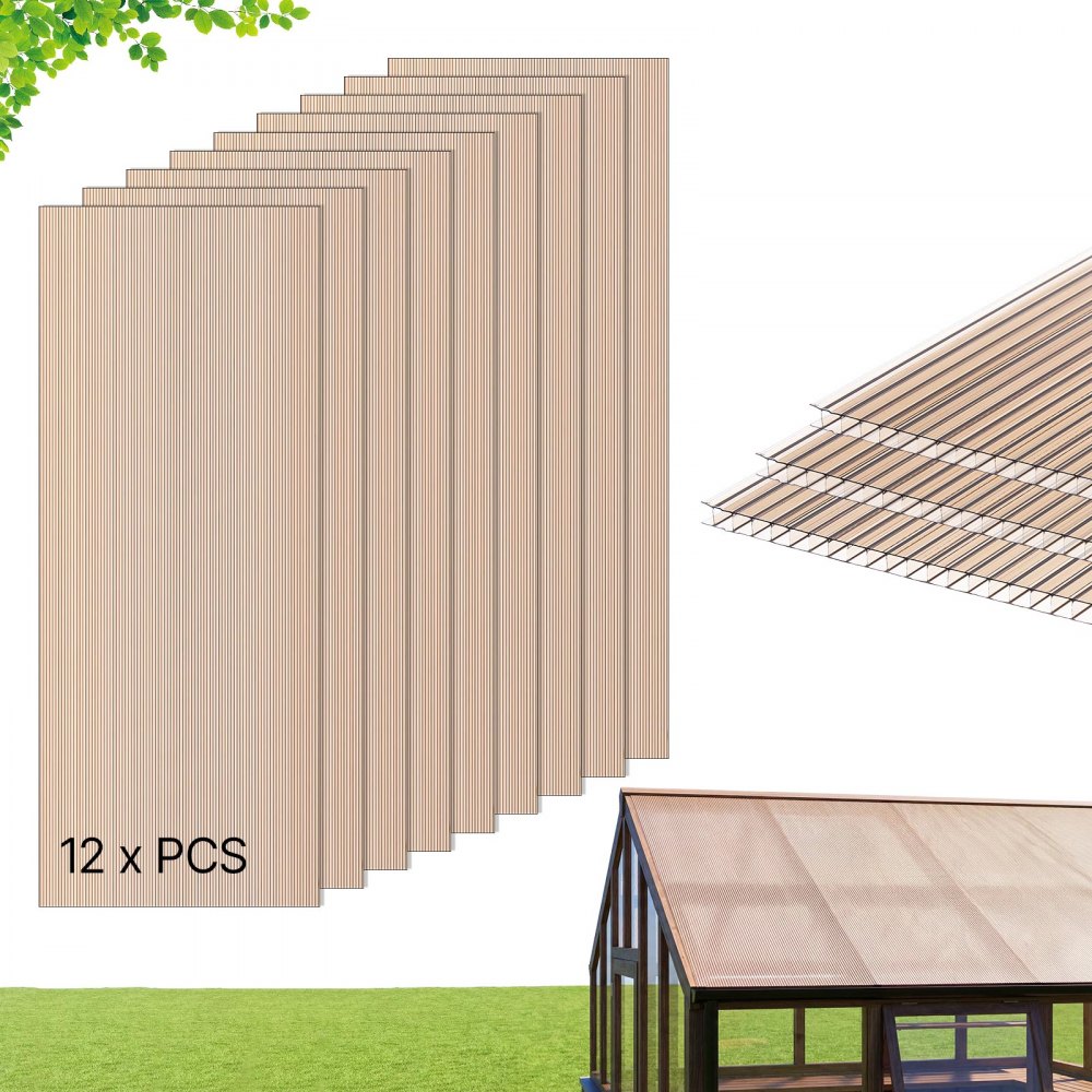 12x plaques à double paroi 6mm, 152x61cm feuilles à chambre creuse peuvent être découpées sur mesure, feuilles de polycarbonate résistantes aux UV, feuilles de serre résistantes aux intempéries, feuilles de remplacement pour serres, cadres froids, abris d 12x plaques à double paroi 6mm, 152x61cm feuilles à chambre creuse peuvent être découpées sur mesure, feuilles de polycarbonate résistantes aux UV, feuilles de serre résistantes aux intempéries, feuilles de remplacement pour serres, cadres froids, abris d